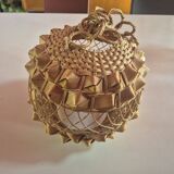 60s rattan wicker pendant light