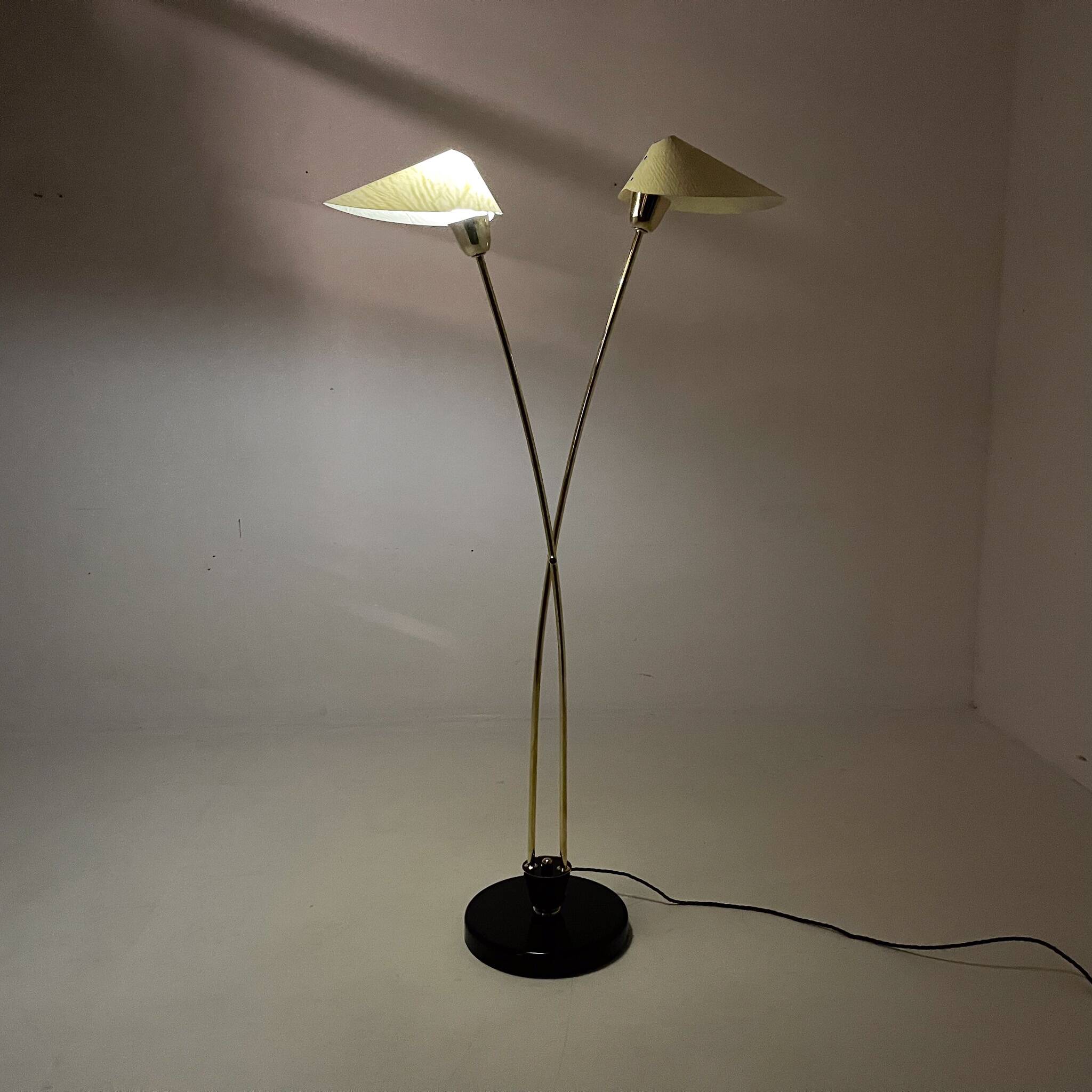 Mid-century Brass Floor Lamp by Napako, 1960s