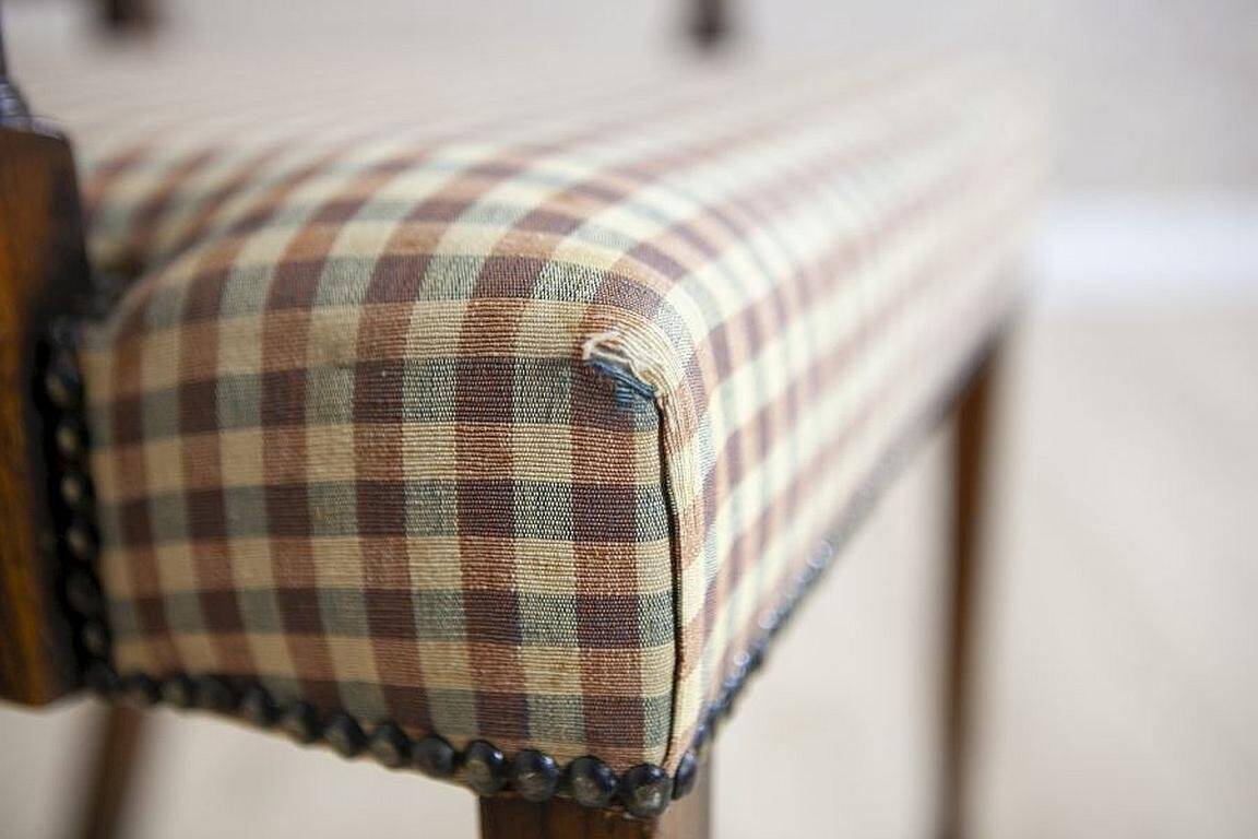 Vintage Oak Armchairs, 1940s, Set of 4