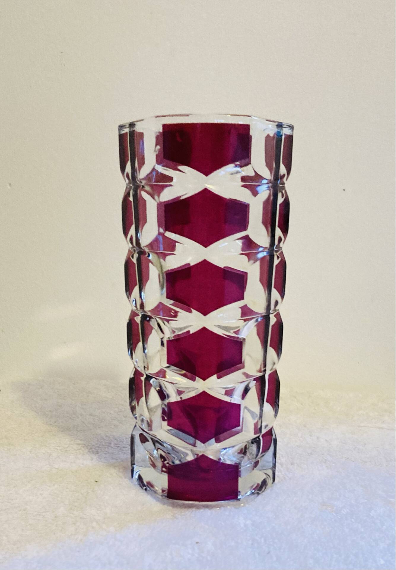 Windsor Rubis vase from the 1970s by designer J.G Durand for Luminarc Fr.