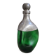 Vintage French green glass and pewter carafe - 1930s handcrafted bottle with stopper