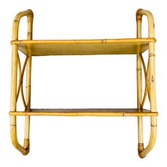 Rattan wall shelf 60s