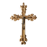 Antique 18th-century gilded wooden cross