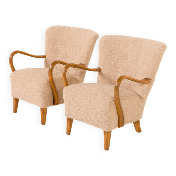 Paire de deux fauteuils Alfred Christensen, Danemark, années 1950