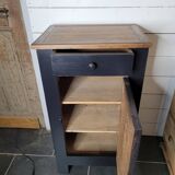 Jam jar in satin black patinated oak