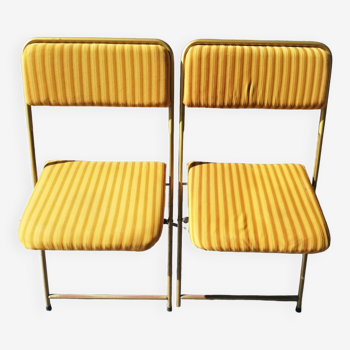 Paire de chaises pliantes Lafuma vintage