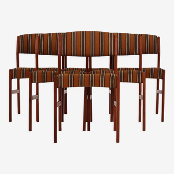 Six chaises en teck design scandinave des années 1970