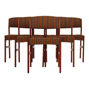 six chaises en teck design