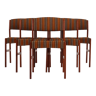 Six teak chairs, Scandinavian design 1970s