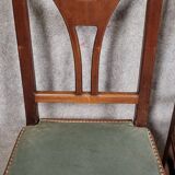 Set of four English Art Nouveau mahogany chairs circa 1900