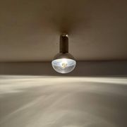 Set of 2 Large 1970s Modernist Flush Lamps by Motoko Ishii for Staff