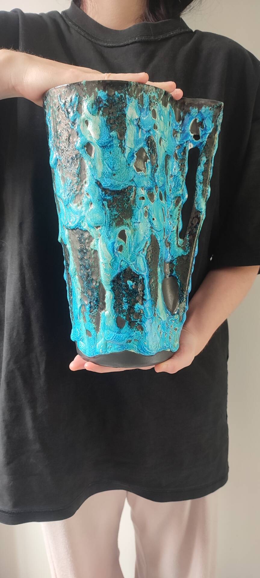 Vase Jug Enamels of the Glaciers Cyclops Charles Cart.