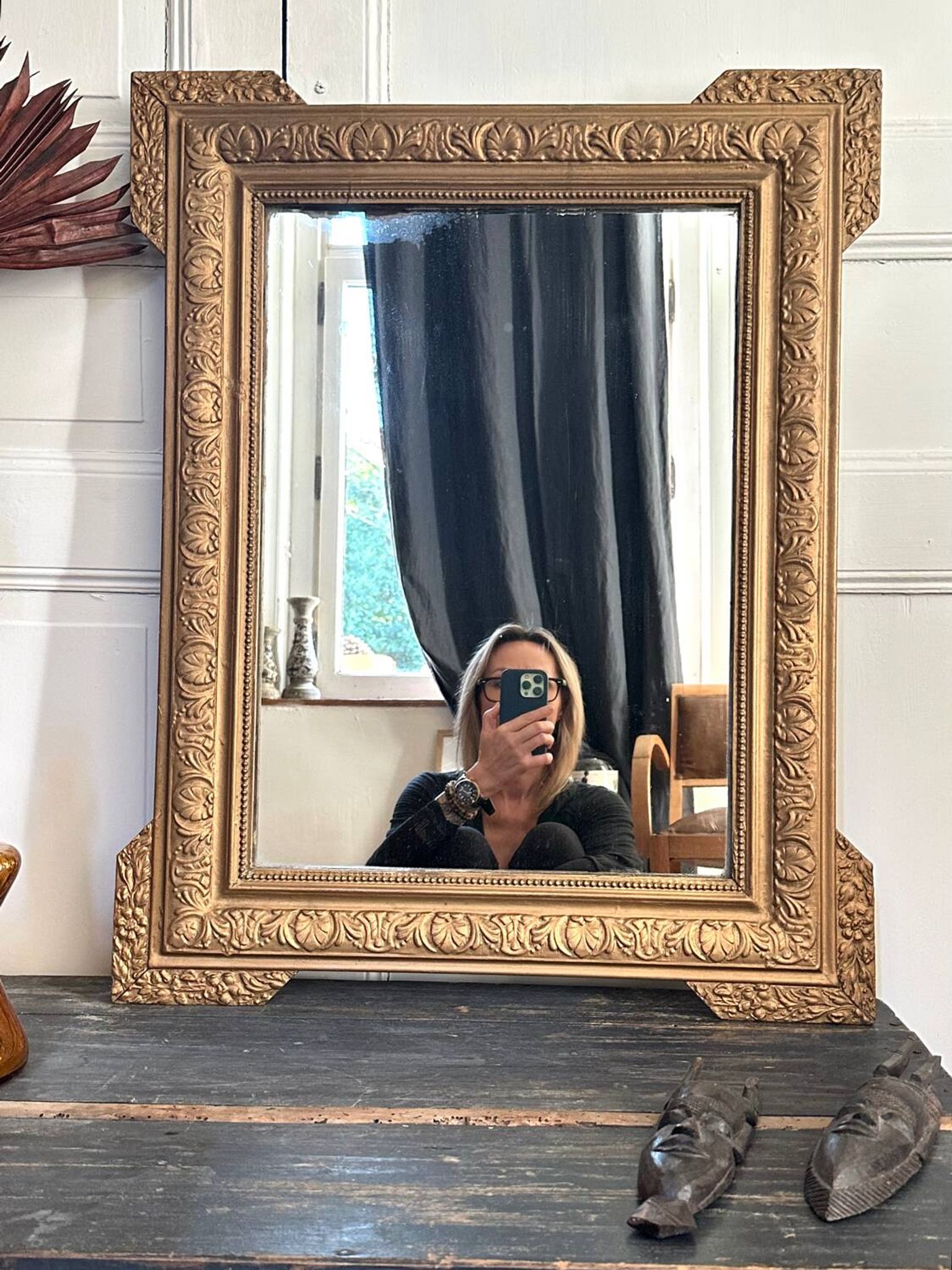 Large 19th century gilded mirror