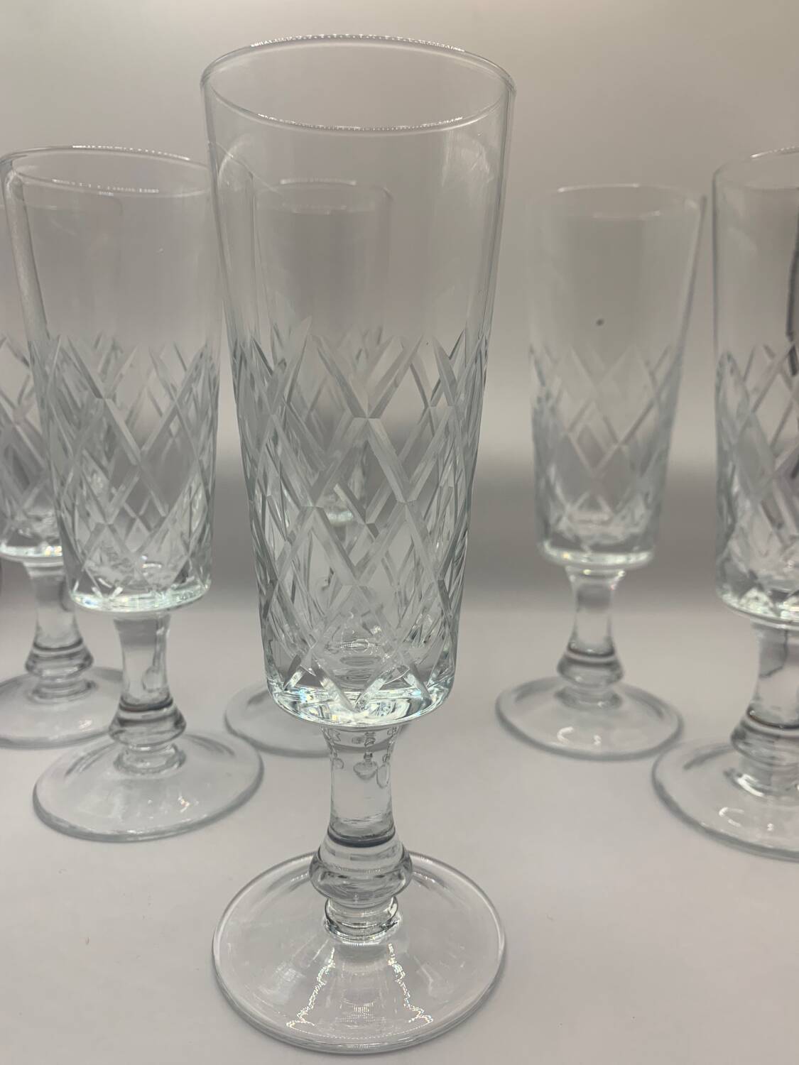 Vintage champagne flutes