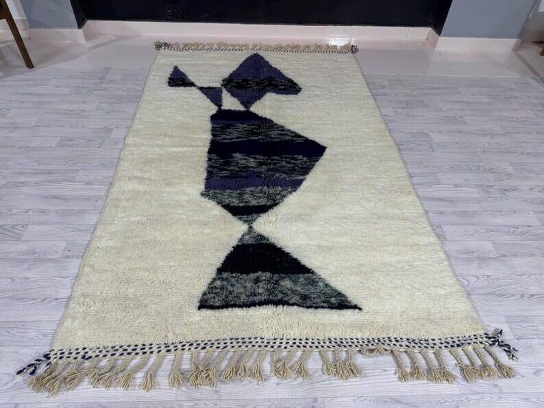 Beni Ouraine wool rug, size 150 x 250 cm