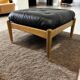 Eric Merthen Vintage Black Swedish Pouf / Footstool
