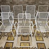 Set of 6 chairs and 1 rocking chair Rio by Emu 1960
