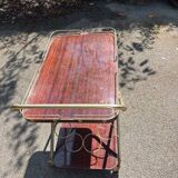 old serving trolley / cart / table on wheels / vintage