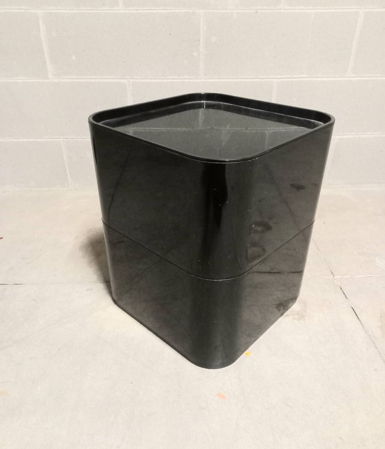 Commode black plastic by Kartell