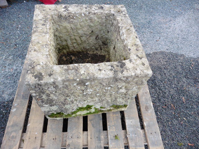 carved stone flower tray in 1950 square