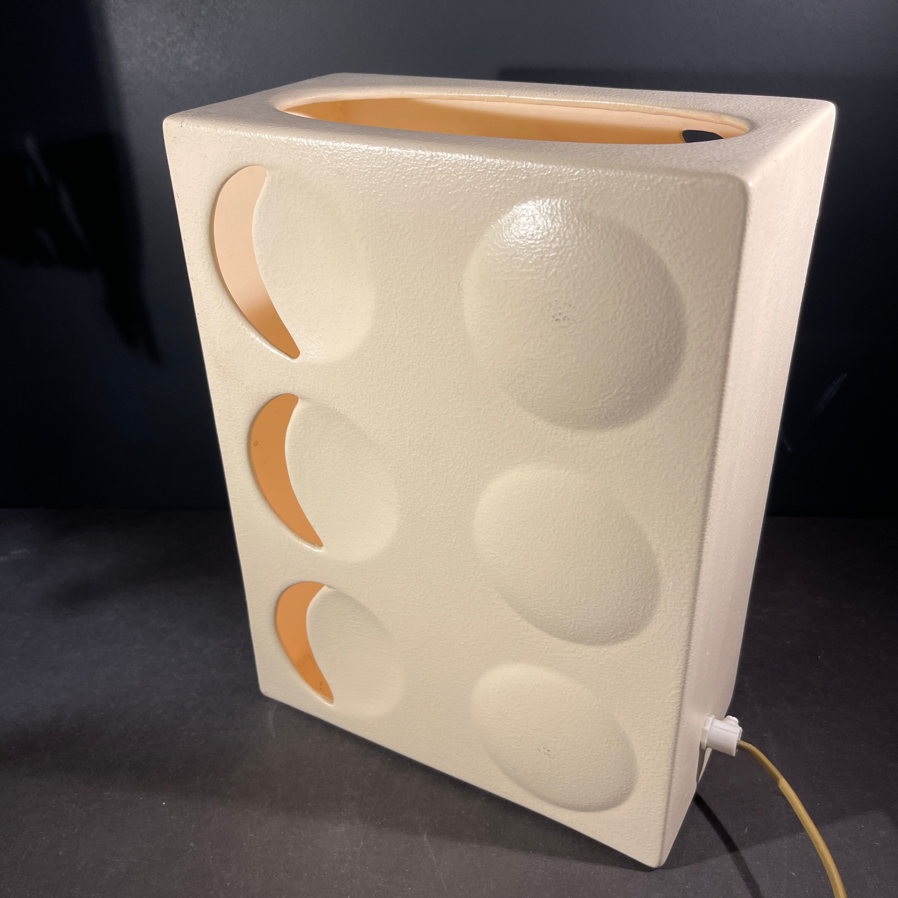 Ceramic table lamp, design optic art, ca 1960s