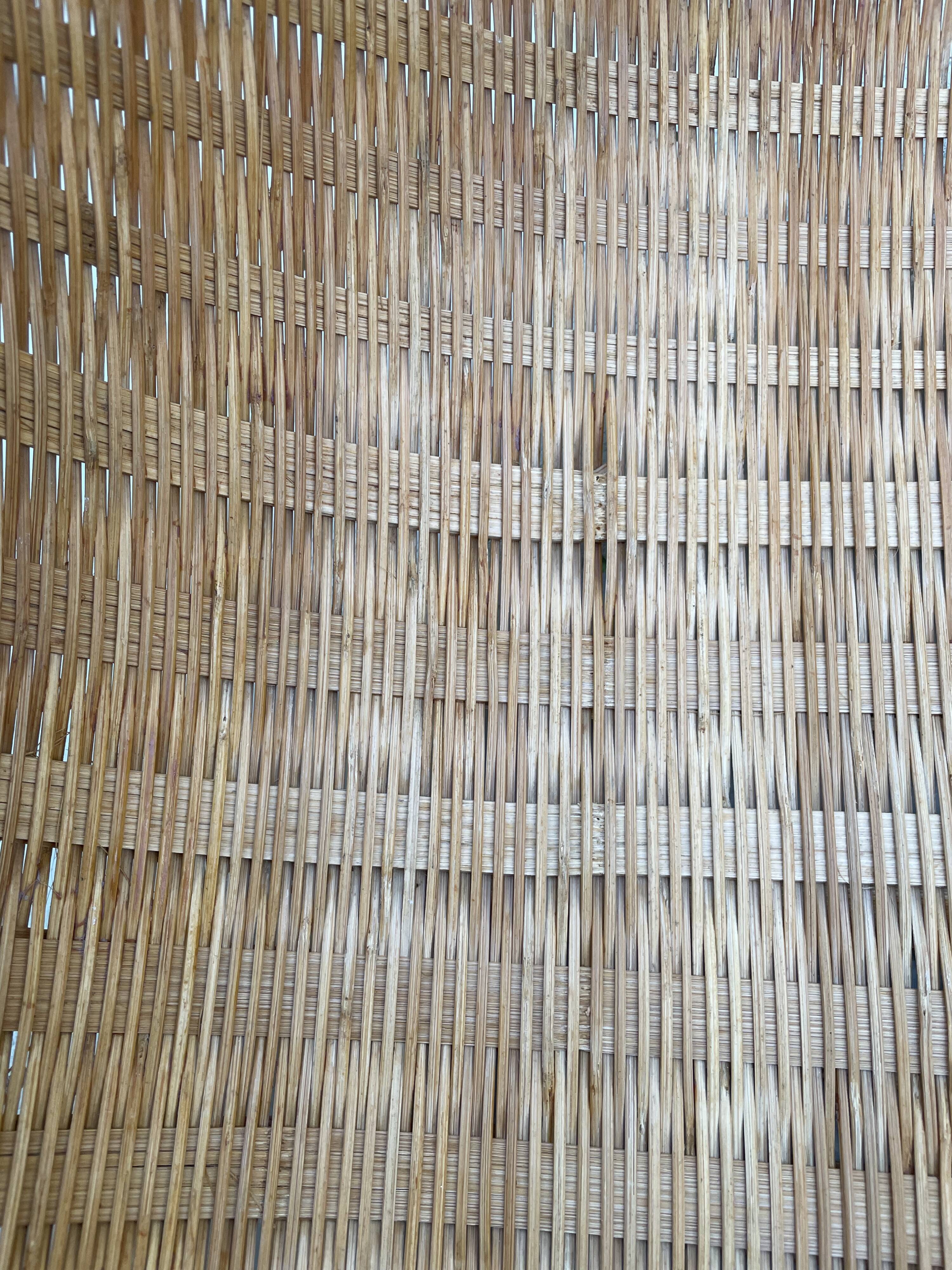 Round Basket made of Asian bamboo