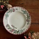 Set of 12 Longwy flat plates, Chrysanthemums model