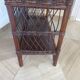 Bookcase - Bibus - 3 levels - woven rattan - bamboo - Vintage - 70s