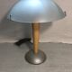 Metal and wood lamp