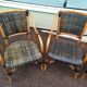4 Fauteuil Boho chic 2 tons en Rotin, café bistro Vintage