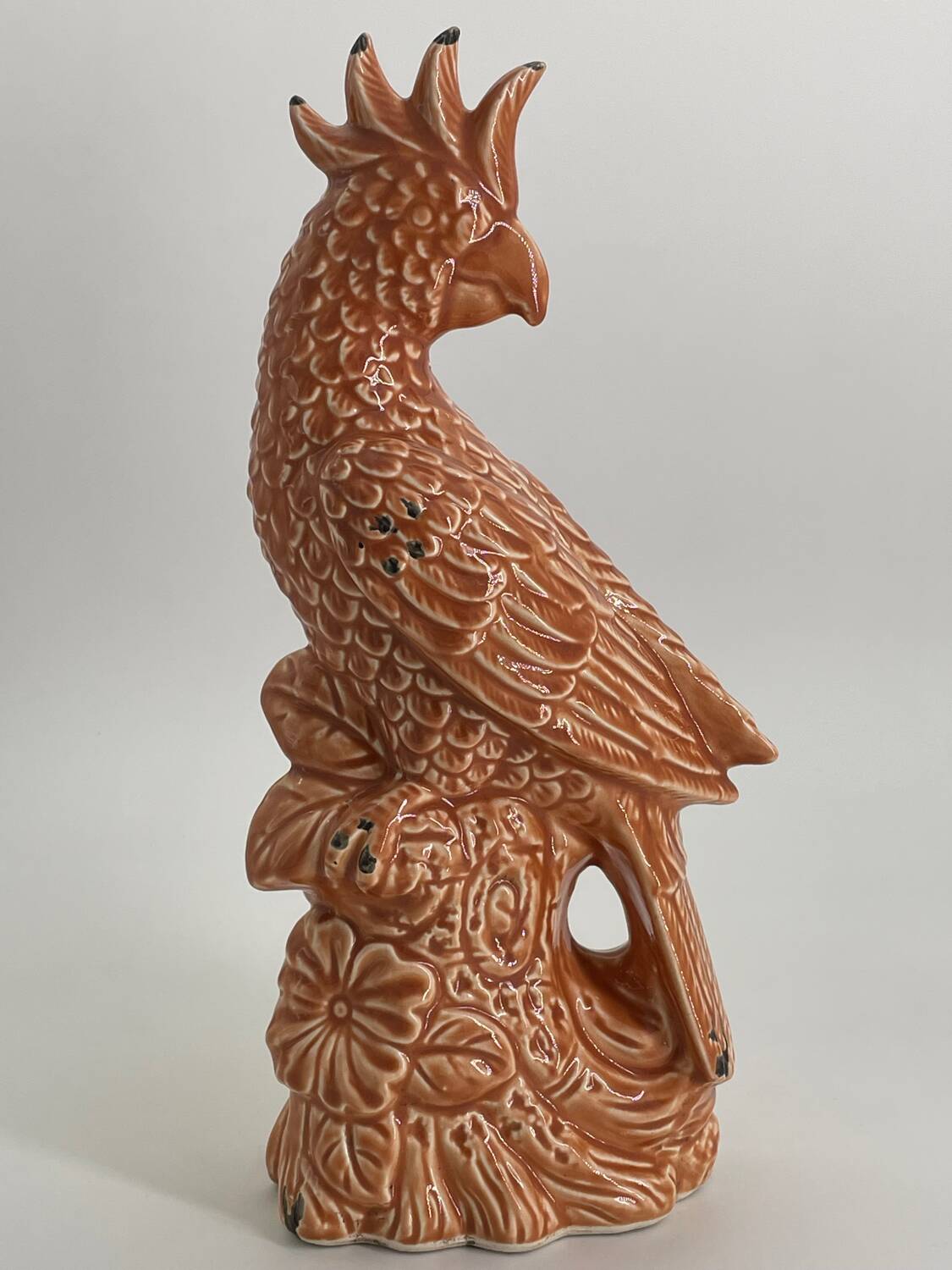 Vintage ceramic sculpture Parrot