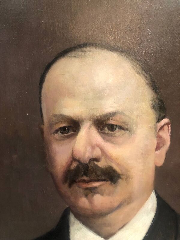 Portraits anciens huile signés et datés Eugène Bertrand  XIXe , XXe