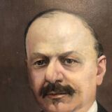 Portraits anciens huile signés et datés Eugène Bertrand  XIXe , XXe