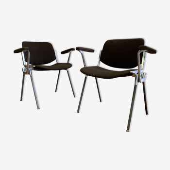 Pair of armchairs JSC 106 by Giancarlo Piretti - Castelli