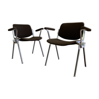 Pair of armchairs JSC 106 by Giancarlo Piretti - Castelli