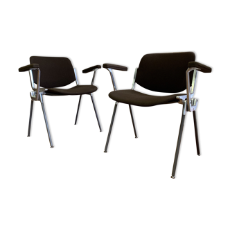 Paire de fauteuils JSC 106 par Giancarlo Piretti pour Castelli