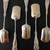 6 silver ice cream spoons 1898-1903