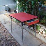 Vintage red formica table 60