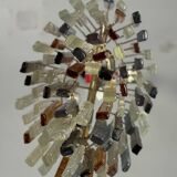 Oval-shaped Venetian chandelier in Murano glass, circa 1950, Venini