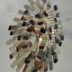 Oval-shaped Venetian chandelier in Murano glass, circa 1950, Venini