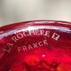 Large marbled glass vase, mouth blown. Signed La Rochère France. Height 33.5 cm