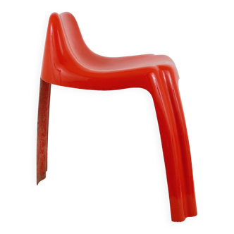 Chair Patrick Ginger Ginger Orange in Fibreglass Ginger, Paulus, France, 1970s