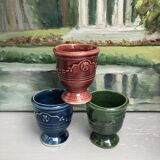 3 egg cups anduze vase