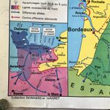 school map Librairie Armand Colin Reinhart and Wagret La France from 1939 to 1945 / 2nd GM 1970