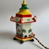 Vintage oriental pagoda lamp