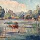 Georges Albert CYR (1880-1964) - Oil on canvas - "Lacustrine landscape" - Signed lower left