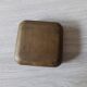 Vintage antique brass square pillbox