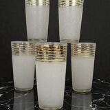 6 verres a eau / orangeade verre givré