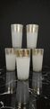 6 frosted water/orangeade glasses