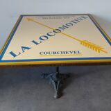 Vintage enameled table, Courchevel ski resort